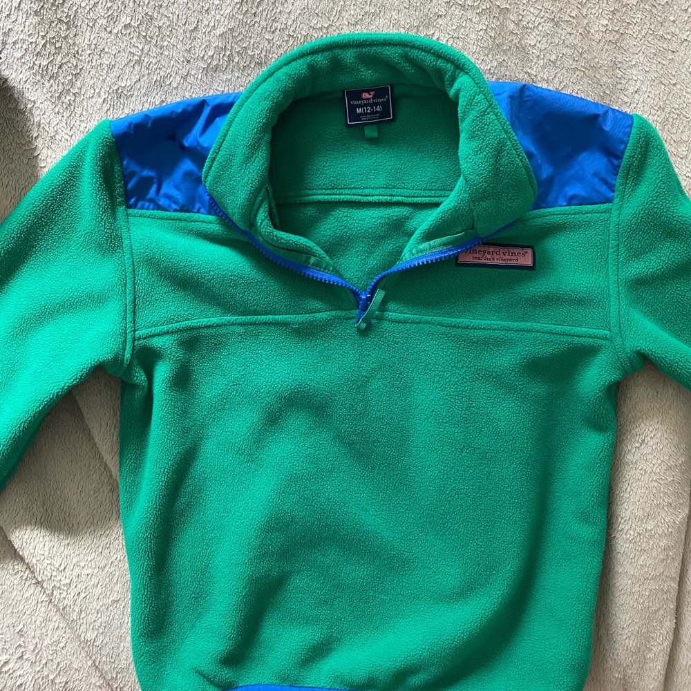 Boys vineyard vines fleece shep shirt